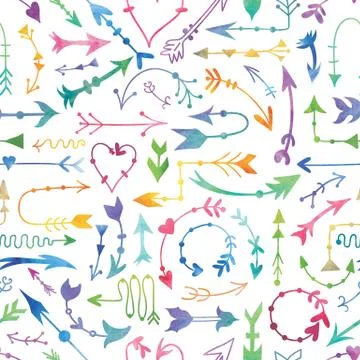 Vector Tribal Arrow Pattern Stock Illustration