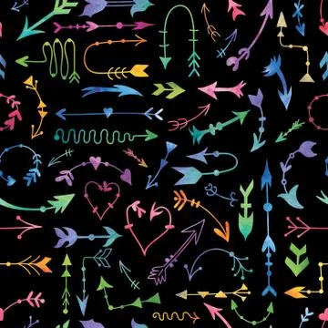 Vector Tribal Arrow Pattern Stock Illustration