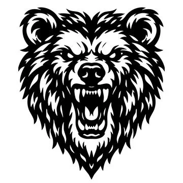 Vector tribal bear logo Illustrazione stock