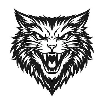 Vector tribal cat logo Stock Illustration