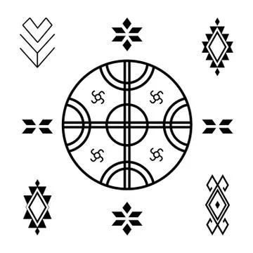 Vector Tribal elements, ethnic collection. Illustrazione stock