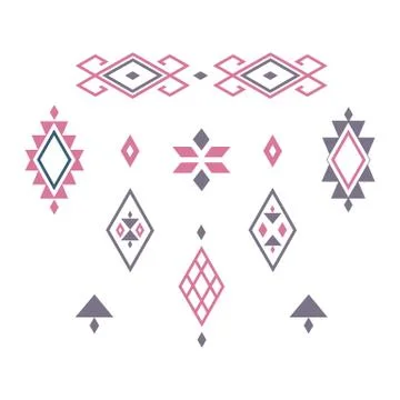Vector Tribal elements, ethnic collection. Stock Illustration