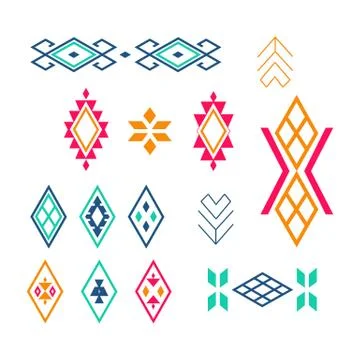 Vector Tribal elements, ethnic collection. Stock Illustration
