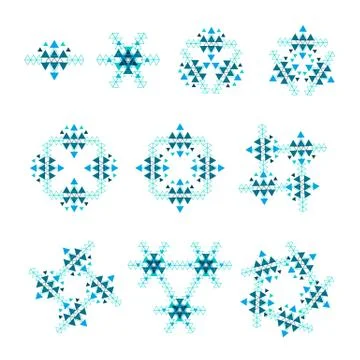 Vector Tribal ethnic ornaments. Flat decor elements Stock Illustration