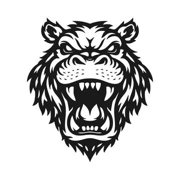 Vector tribal hippo logo Stock Illustration