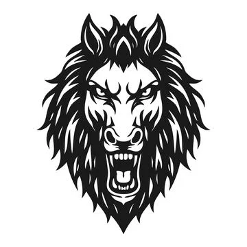 Vector tribal horse logo Stock Illustration