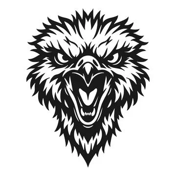 Vector tribal ostrich logo Stock Illustration