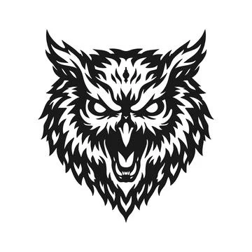Vector tribal owl logo Stock Illustration