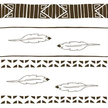 Vector tribal patterns, ethnic cards for design Stock Illustration