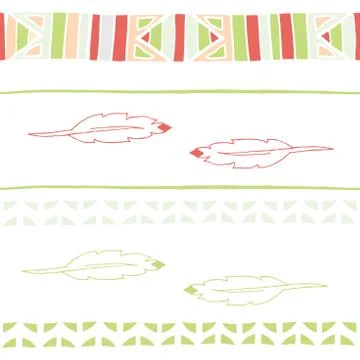 Vector tribal patterns, ethnic cards for design Stock Illustration