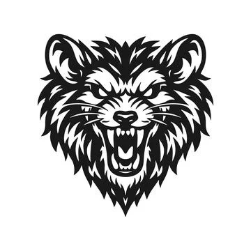 Vector tribal rat logo Stock Illustration