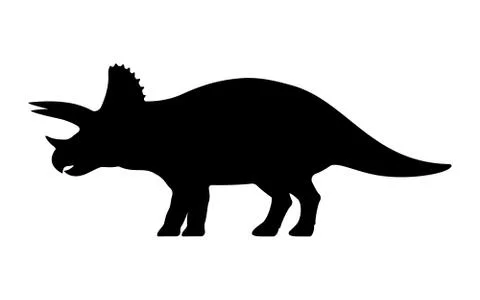 Vector triceratops silhouette Stock Illustration