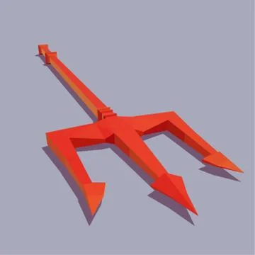 Vector trident of the devil. Illustration for Halloween. 스톡 일러스트