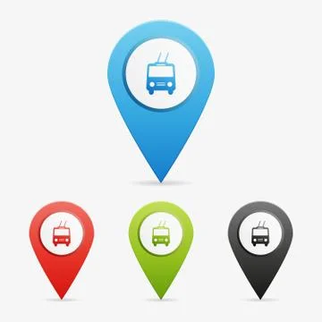 Vector trolley bus  pointers Stock Illustration