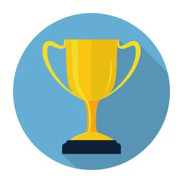 Vector Trophy Cup Flat Icon Stock Illustration