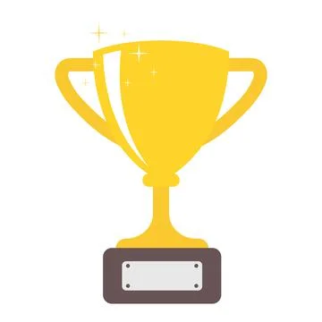 Vector Trophy Cup Flat Icon Isolated On Background Stock Illustration