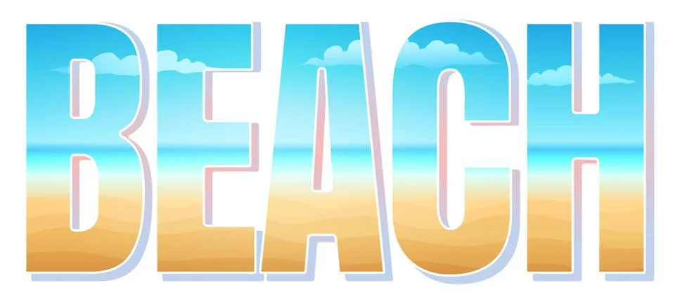 Vector tropical beach Stock Illustration