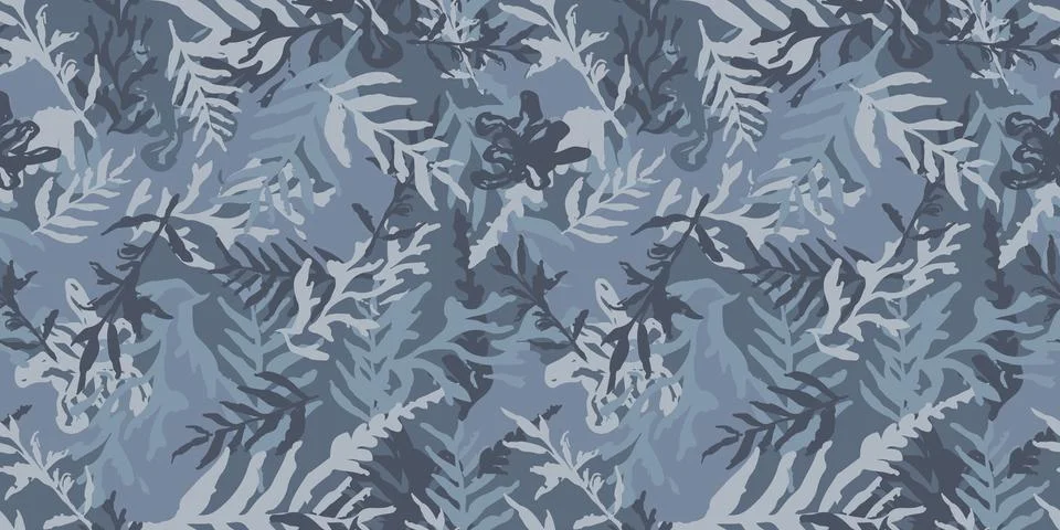 Vector tropical camo, seamless leaf pattern Stock Illustration