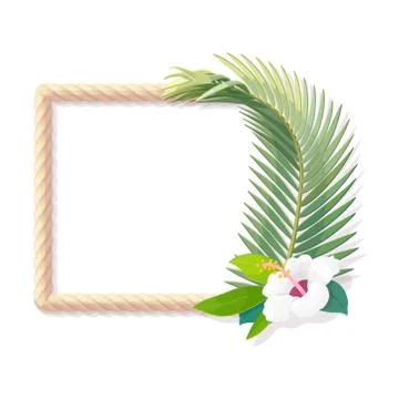 Vector tropical frame clip art Illustrazione stock
