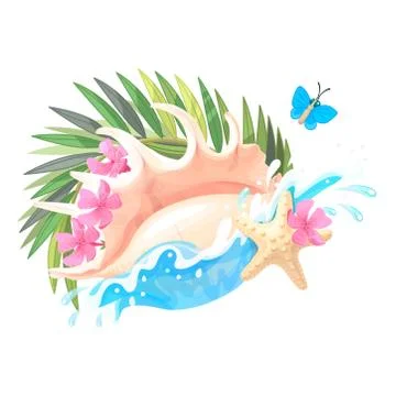 Vector tropical pattern clip art Stock Illustration