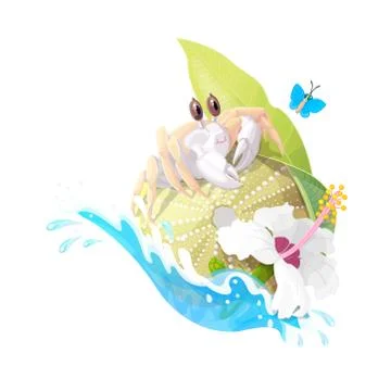 Vector tropical pattern clip art Stock Illustration