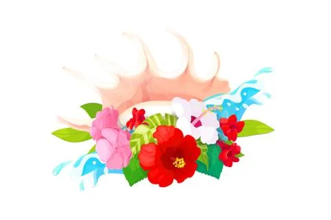 Vector tropical pattern clip art 스톡 일러스트