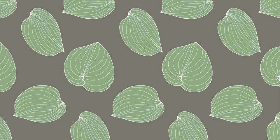 Vector tropical seamless pattern with green leaves. Stock Illustration