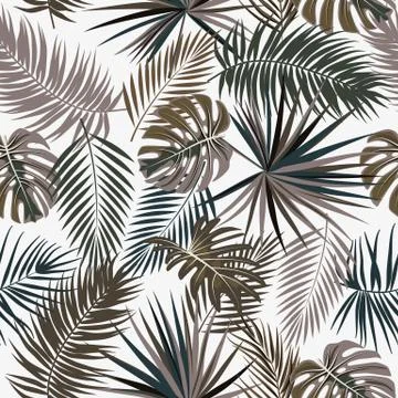 Vector tropical seamless pattern Stock Illustration
