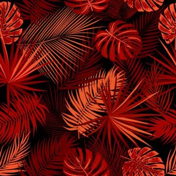 Vector tropical seamless pattern Stock Illustration