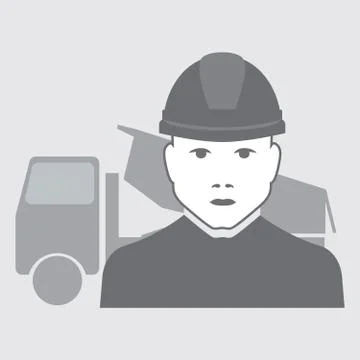 Vector truck driver worker Stock Illustration