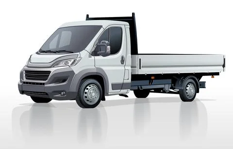 Vector Truck Flatbed Stock Illustration