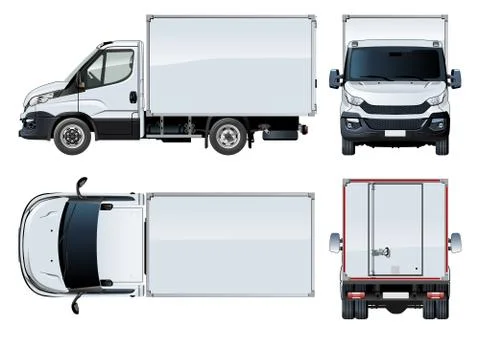 Vector truck template isolated on white Stock Illustration