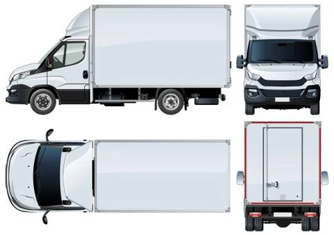 Vector truck template isolated on white Stock Illustration