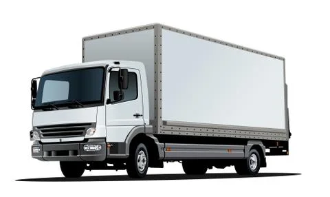 Vector truck template isolated on white Illustrazione stock