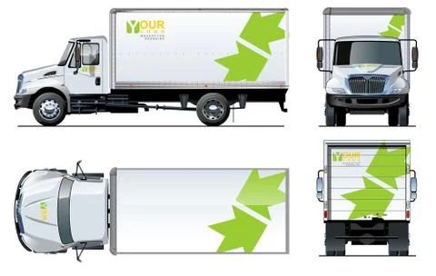Vector truck template isolated on white Stock Illustration