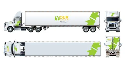 Vector truck template isolated on white Stock Illustration
