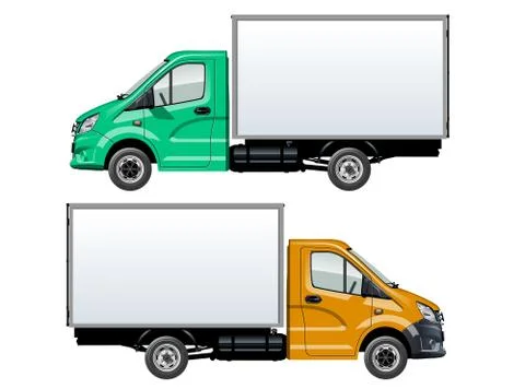 Vector truck template isolated on white Stock Illustration