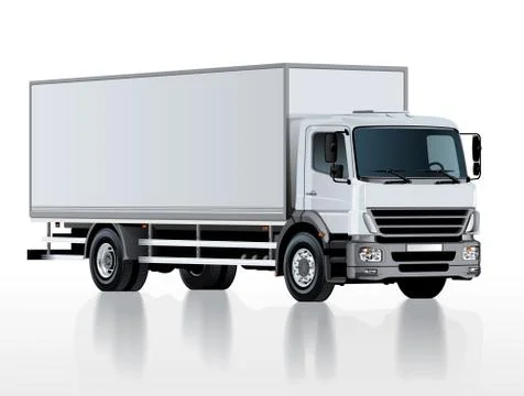 Vector truck template isolated on white Stock Illustration