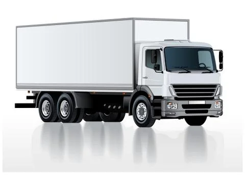 Vector truck template isolated on white Stock Illustration