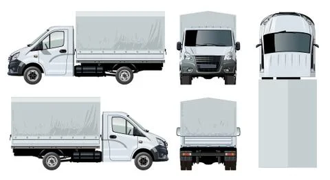 Vector truck template isolated on white Stock Illustration