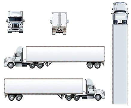 Vector truck template isolated on white Stock Illustration