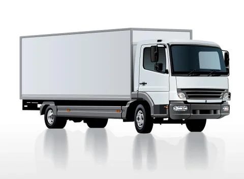 Vector truck template isolated on white Stock Illustration