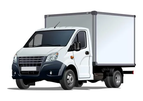 Vector truck template isolated on white Stock Illustration