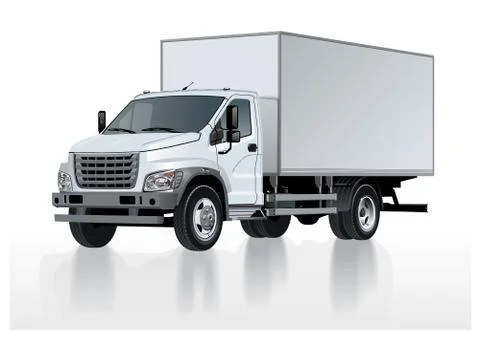 Vector truck template isolated on white Stock Illustration