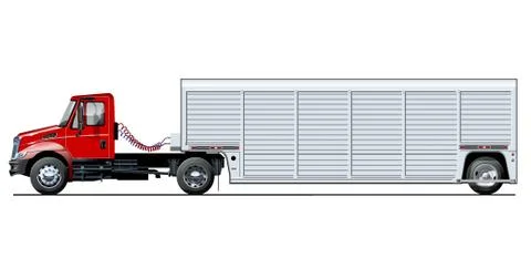 Vector truck template isolated on white Stock Illustration