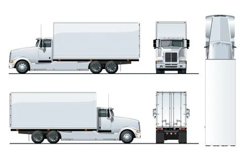 Vector truck template isolated on white Stock Illustration