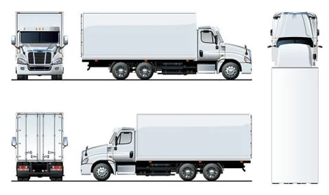 Vector truck template isolated on white Stock Illustration