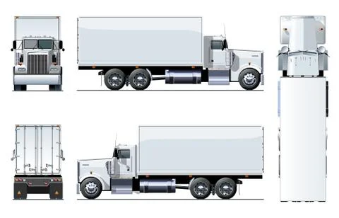 Vector truck template isolated on white Stock Illustration
