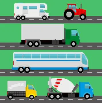 Vector trucks Stock Illustration