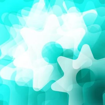 Vector turquoise abstract background with geometric stars. Stock Illustration